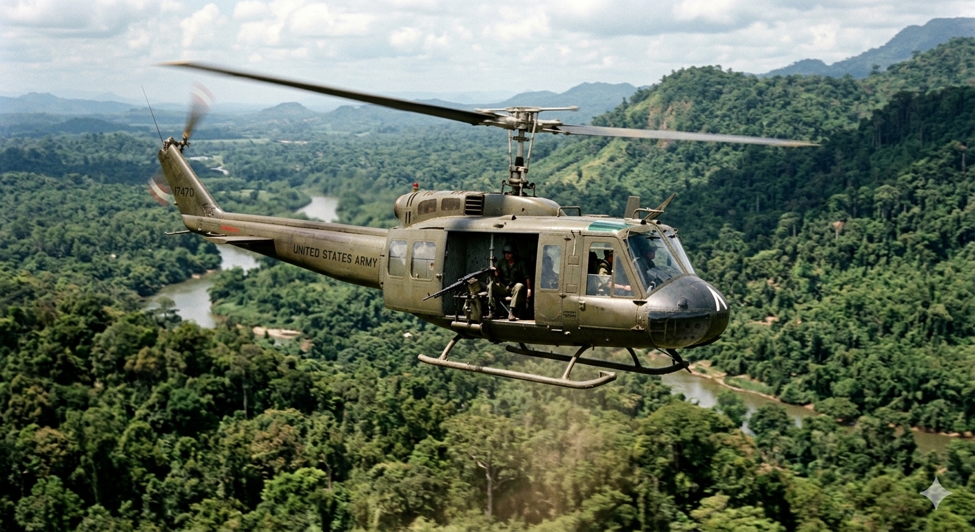 UH-1 Huey in Flight